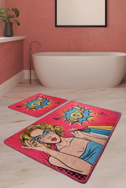 Mijölnir Juego de alfombras de baño Pop Art Multicolor